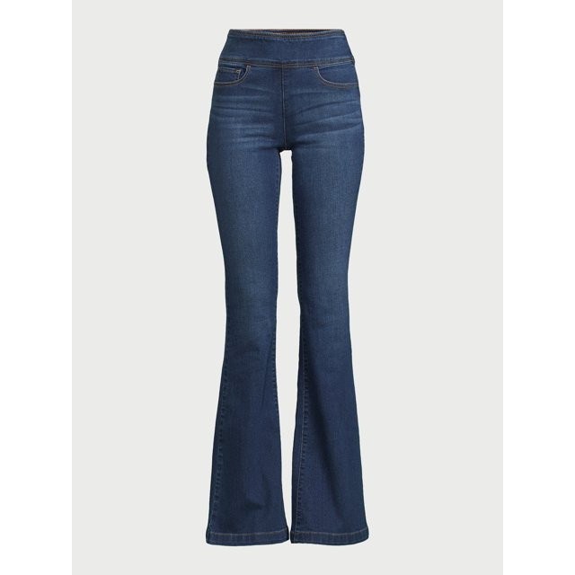 Sofia Jeans Women's Melissa Flare Pull On High Rise Jeans, 33.5" Inseam, Sizes 2-20 | Walmart (US)