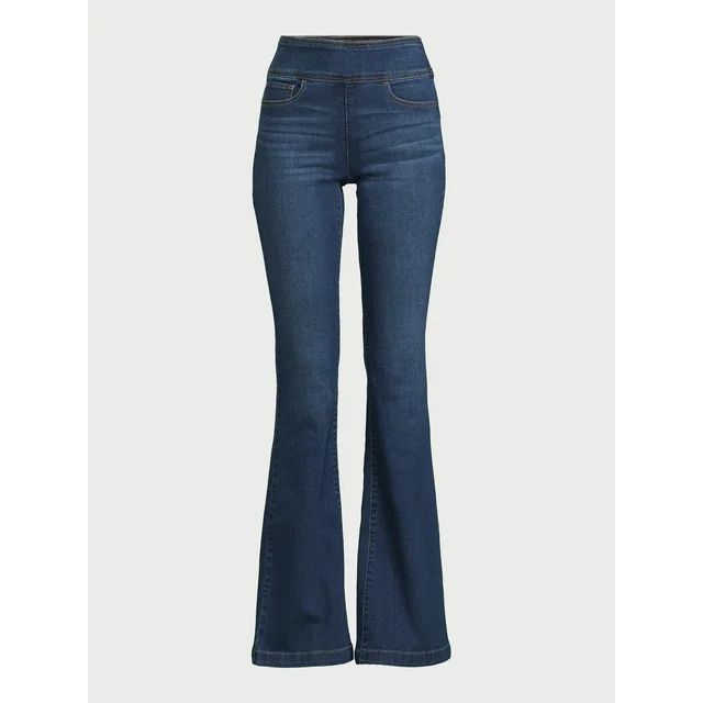 Sofia Jeans Women's Melissa Flare Pull On High Rise Jeans, 33.5" Inseam, Sizes 2-20 | Walmart (US)