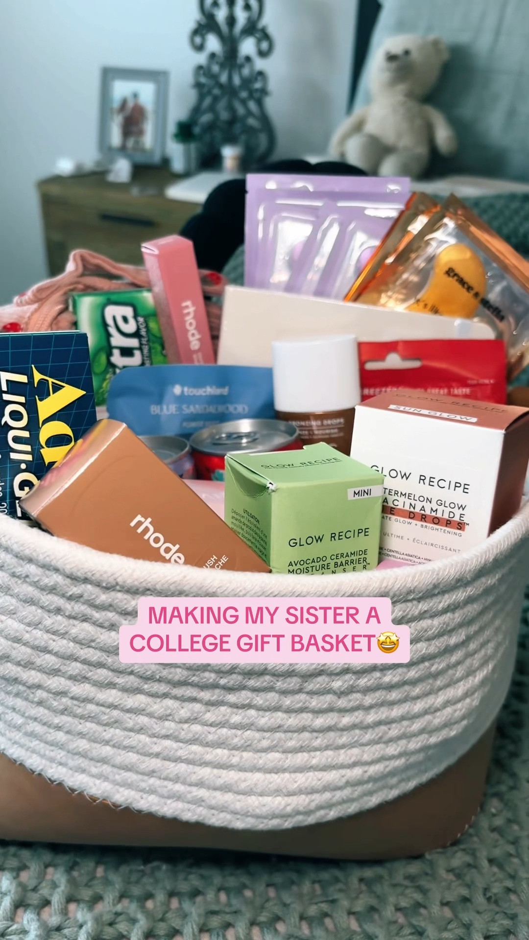 college gift basket for my sister!! #college #gifts #giftideas #giftbasket 

#LTKVideo #LTKHome #LTKBeauty
