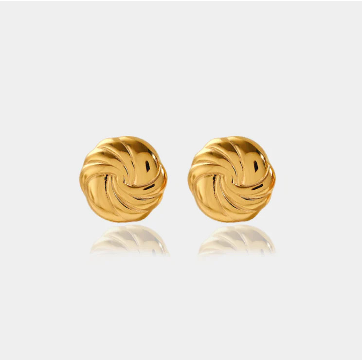 Solene Sculpted Swirl Earrings | LINK'D THE LABEL