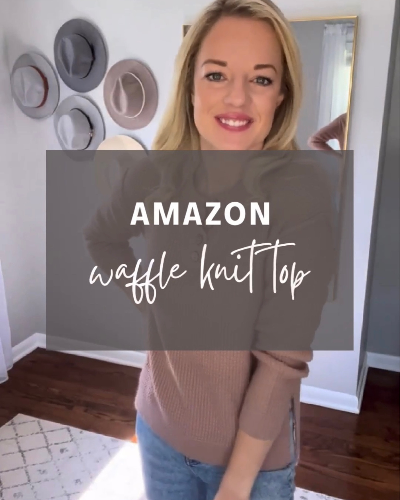 Amazon waffle knit top 

#LTKSeasonal #LTKstyletip #LTKsalealert