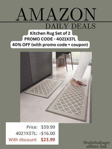 Amazon home. Kitchen rugs. Amazon daily deal. Amazon rugs. Home deal.

#LTKhome #LTKfindsunder50 #LTKsalealert
