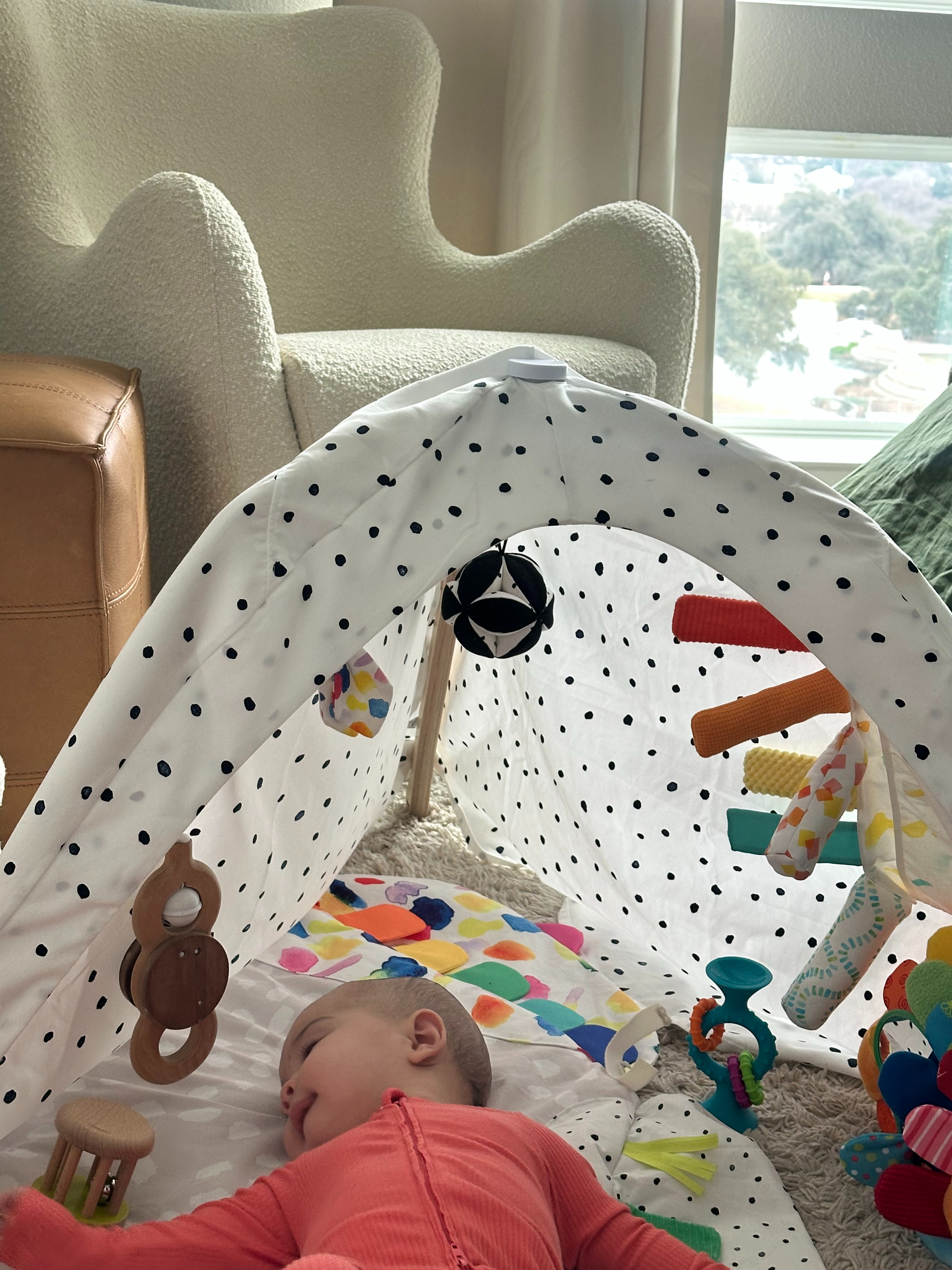 A baby gym we truly love 🤍 functional, cute, and actually gets used daily. So many fun interactive items that baby Lion loves and also help us interact and play with him! If I see this on someone's baby registry this is my immediate buy for them we love it! 

 #LTKmomlife #LTKBump #LTKKids