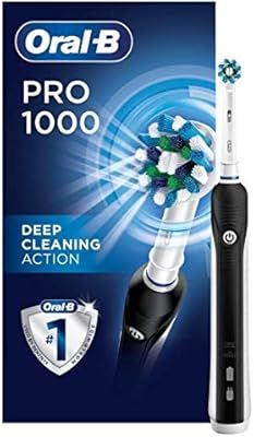 Oral-B 1000 CrossAction Electric Toothbrush, Black, Powered by Braun | Amazon (US)