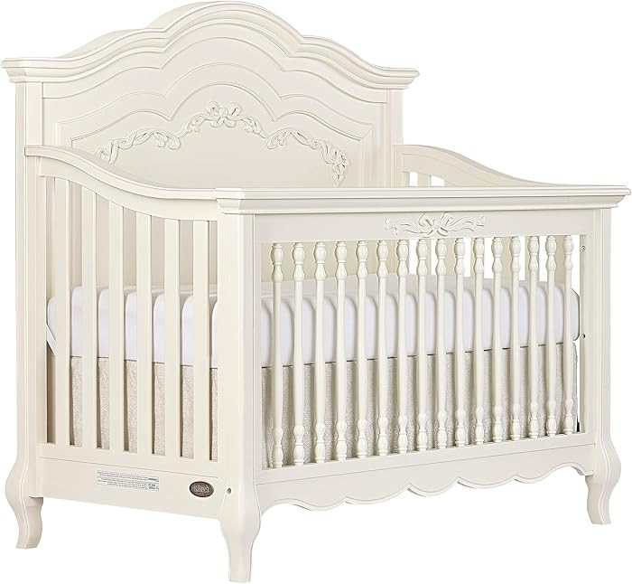 évolur Aurora 5-in-1 Convertible Full-Size Baby Crib in Ivory Lace, GreenGuard Gold & JPMA, 3 Ma... | Amazon (US)