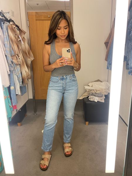 Levi’s are part of the NSALE! I love this wash and the wedgie straight fit I have a few pairs / wearing 25x28 but I usually prefer the 26 length 

#LTKsalealert #LTKunder100 #LTKxNSale