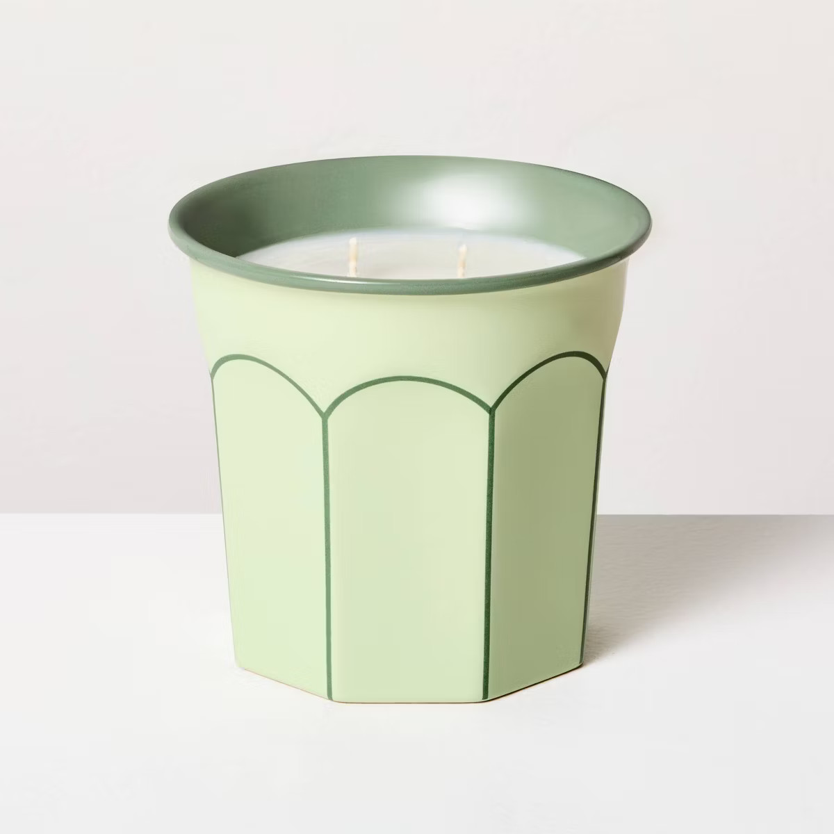 Arch Embossed Ceramic Jar Candle Coral 12oz - Hearth & Hand™ with Magnolia | Target