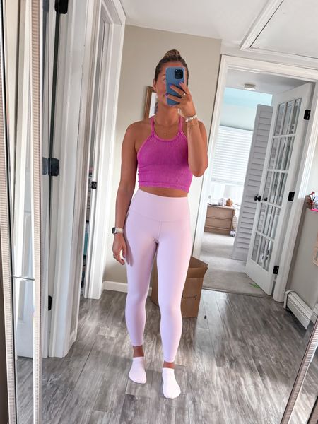 Shades of pink for today’s workout outfit
Sizing info - 
Leggings size 6, pink peony
Tank size extra small/small

#LTKfitness #LTKfindsunder50 #LTKfindsunder100