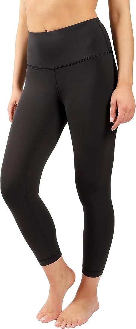 90 Degree By Reflex High Waist Squat Proof Capris - 22” Interlink Workout Capris | Amazon (US)