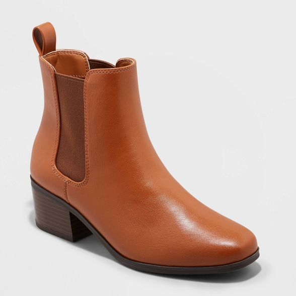 Women&#39;s Ellie Chelsea Boots - A New Day&#8482; Brown 6 | Target