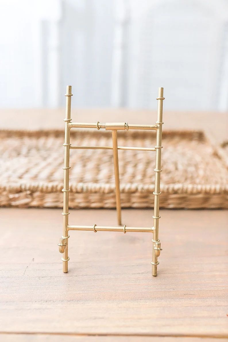Gold Bamboo Easel | Etsy (US)
