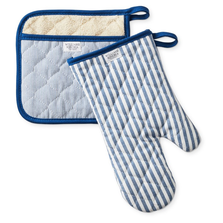 Williams Sonoma Bay Stripe Oven Mitt & Potholder Set | Williams-Sonoma