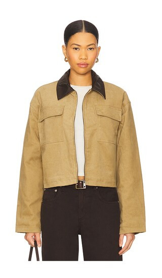 MORE TO COME Laura Jacket in Tan. - size XS | Revolve Clothing (Global)