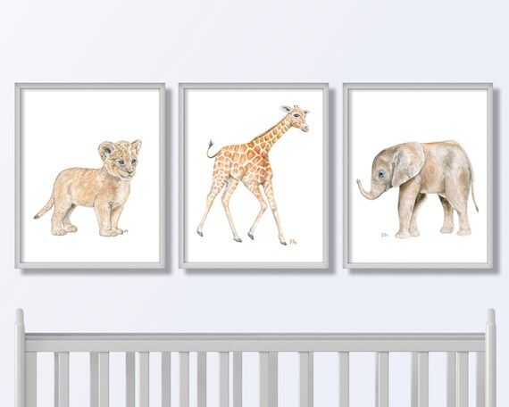 Boy Nursery Decor Boy Nursery Print Boy Nursery Art Boy Room Wall Art Baby Boy Art Baby Animal Sa... | Etsy (US)