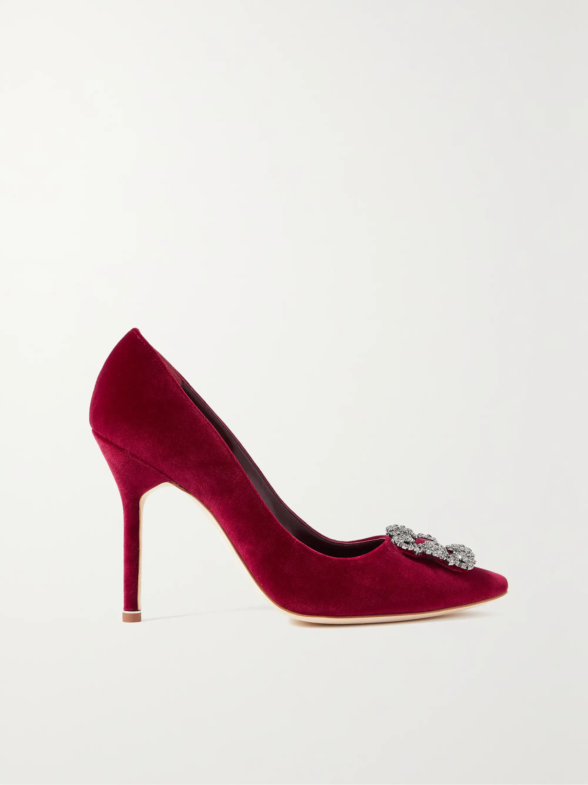 Hangisi 105 embellished velvet pumps | NET-A-PORTER (US)