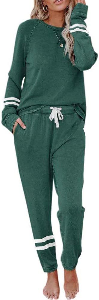 ETCYY NEW Lounge Sets for Women Two Piece Outfits Sweatsuits Sets Long Pant Loungewear Workout At... | Amazon (US)