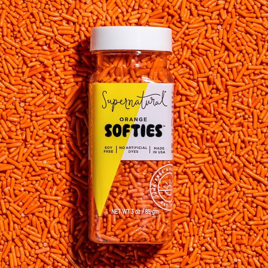 Orange Softies, Natural Sprinkles by Supernatural, Made in USA, Dye-Free, Soy Free, Gluten Free, ... | Amazon (US)