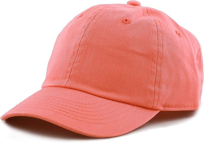 Kids Washed Low Profile Cotton and Denim UPF 50+ Plain Baseball Cap Hat | Amazon (US)