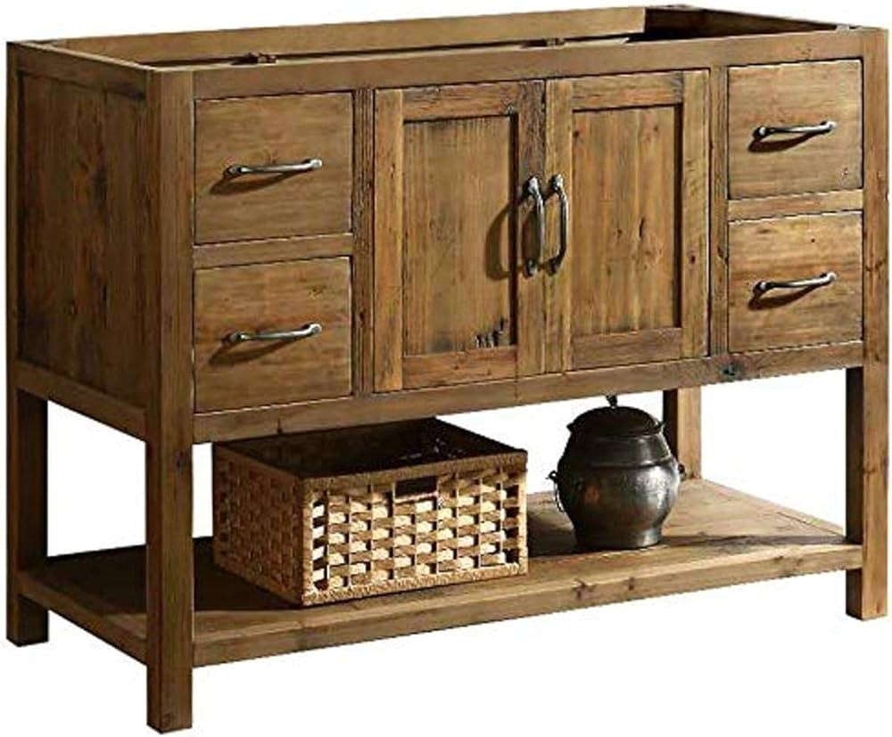 Design Element DEC4006-B-CB Austin 48" Farmhouse Single Sink Bathroom Vanity Base Only - Solid Re... | Amazon (US)