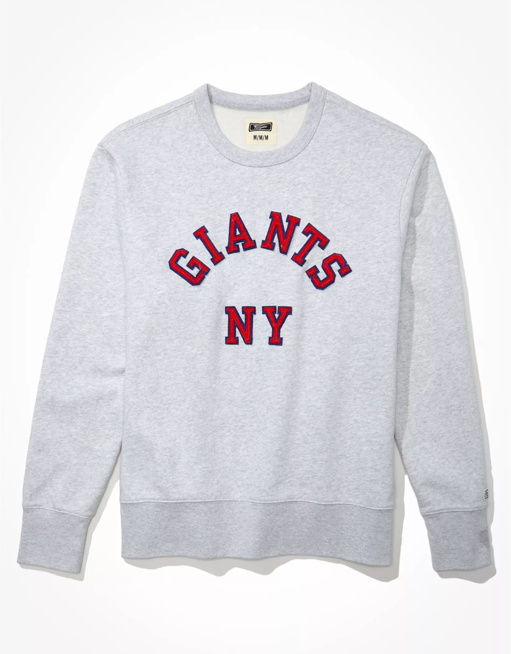 Tailgate Men's New York Giants Fleece Crew Neck Sweatshirt | American Eagle Outfitters (US & CA)
