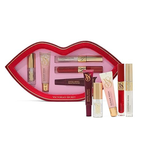Victoria's Secret 5 Piece Assorted Lip Gloss Gift Set, Flavored Gloss for Women | Amazon (US)