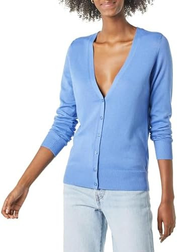 Amazon Essentials Women's Lightweight V-Neck Cardigan Sweater (Available in Plus Size) | Amazon (US)