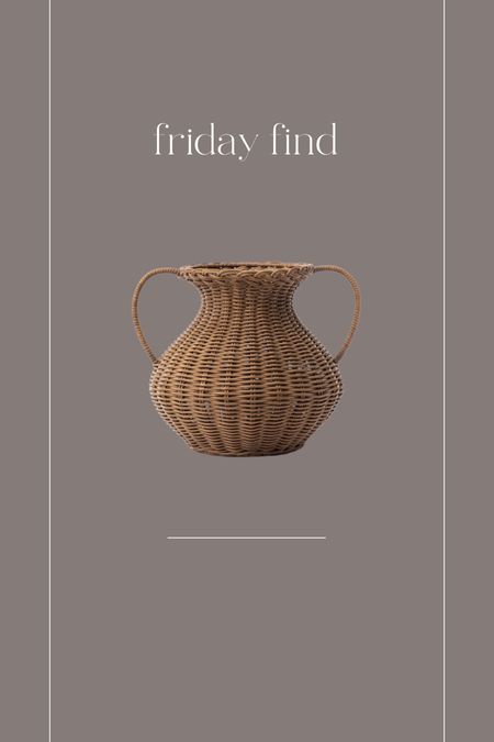 Woven vase, home decor McGee & co

#LTKfindsunder50 #LTKSeasonal #LTKhome