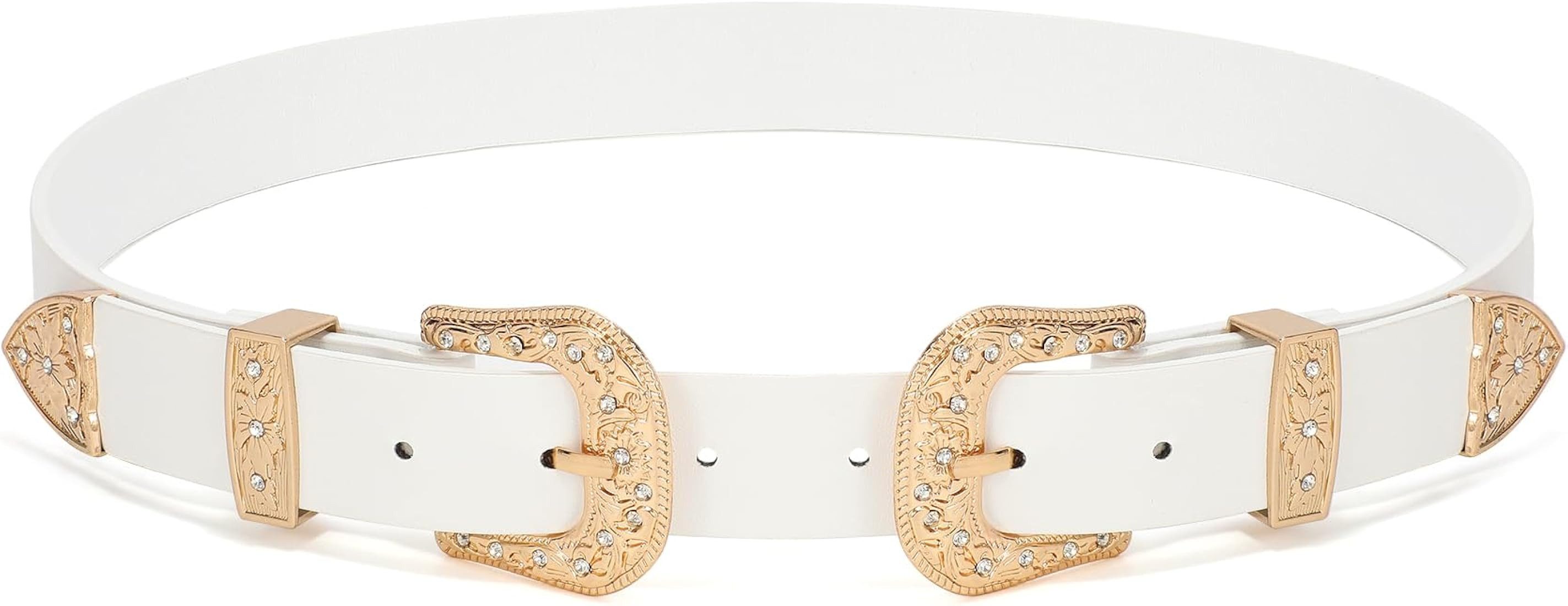 XZQTIVE Women Leather Belt Ladies Vintage Western Belt Retro Cowgirl Leather Belt Black Waist Bel... | Amazon (US)