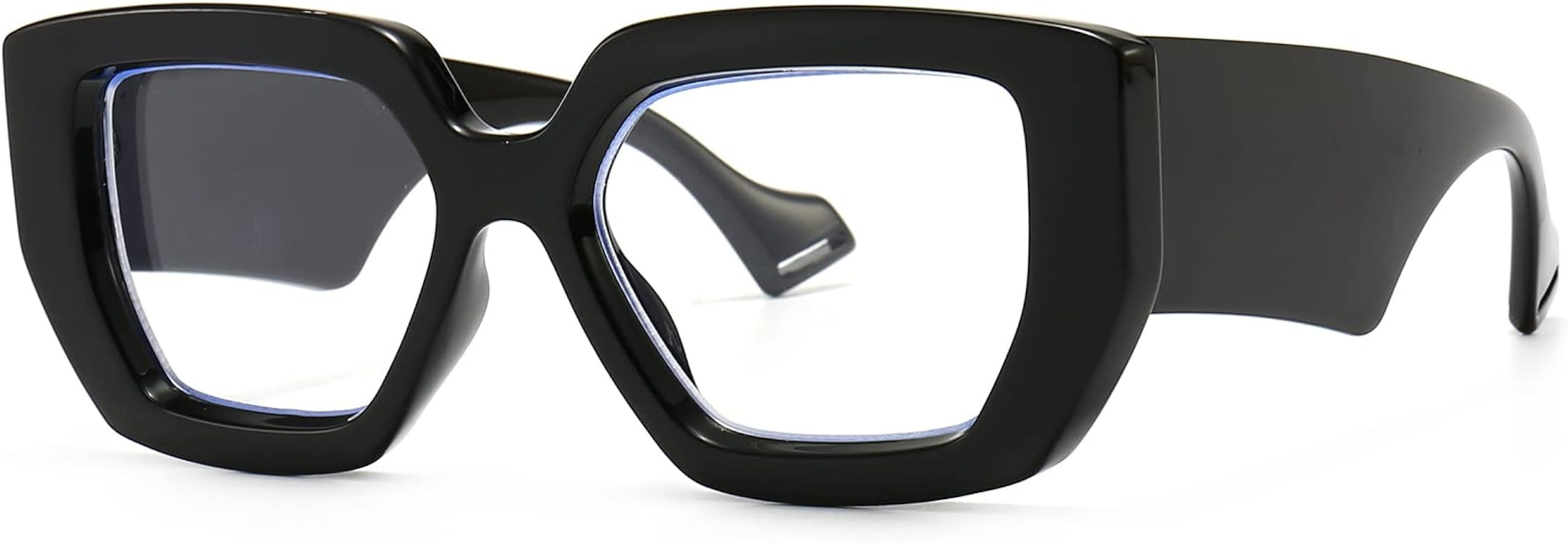 AIEYEZO Thick Frame Blue Light Glasses Men Women, Fashion Square Computer Eyeglass Anti Eyestrain... | Amazon (US)