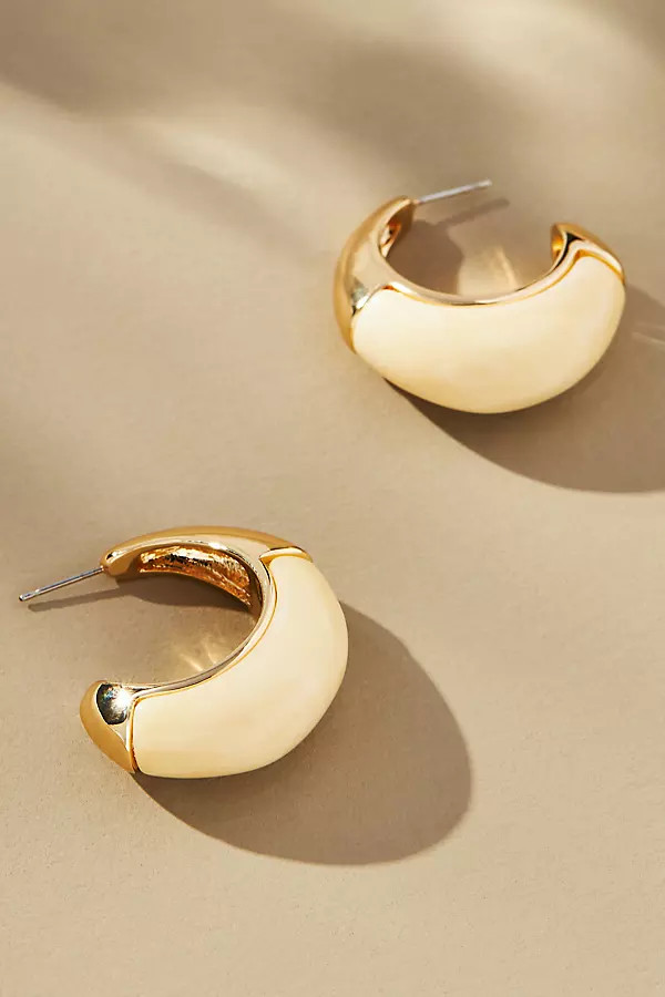 Enamel Hoop Earrings | Anthropologie (US)