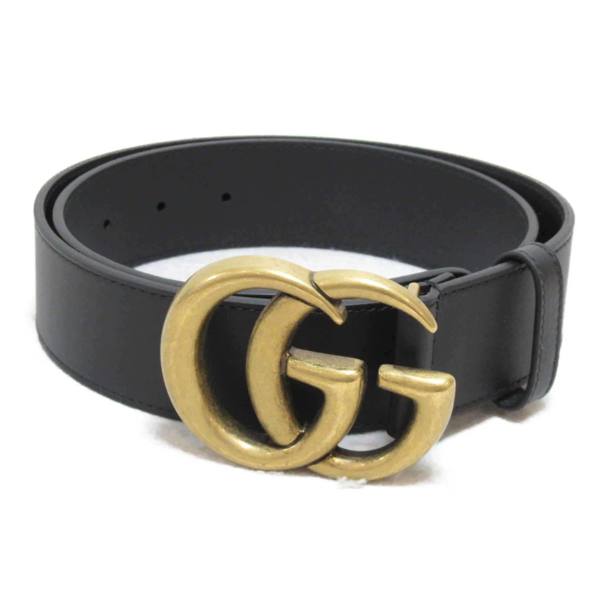 Pre-Owned GUCCI Wide belt Black leather 400593AP00T100080 (New) - Walmart.com | Walmart (US)