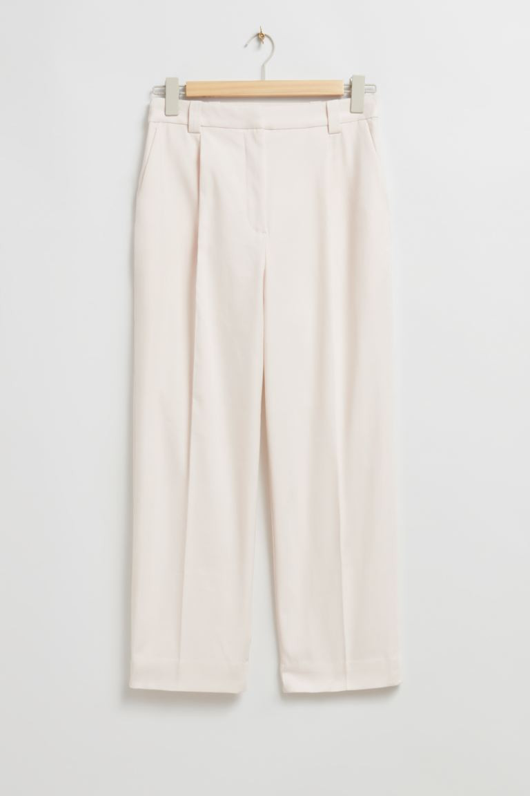 Pleated Straight Leg Trousers | H&M (UK, MY, IN, SG, PH, TW, HK)