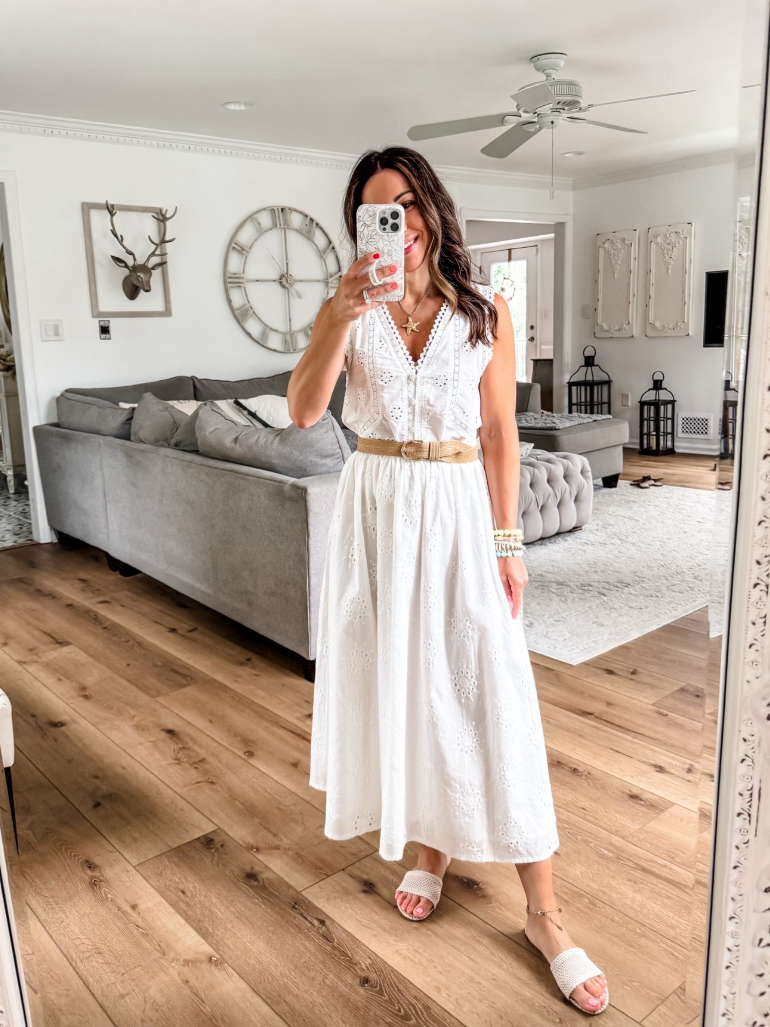 Small white skirt. Xs eyelet tank.

#LTKOver40 #LTKPetite