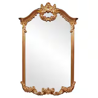Medium Rectangle Bright Gold Leaf Classic Mirror (32 in. H x 51 in. W) | The Home Depot