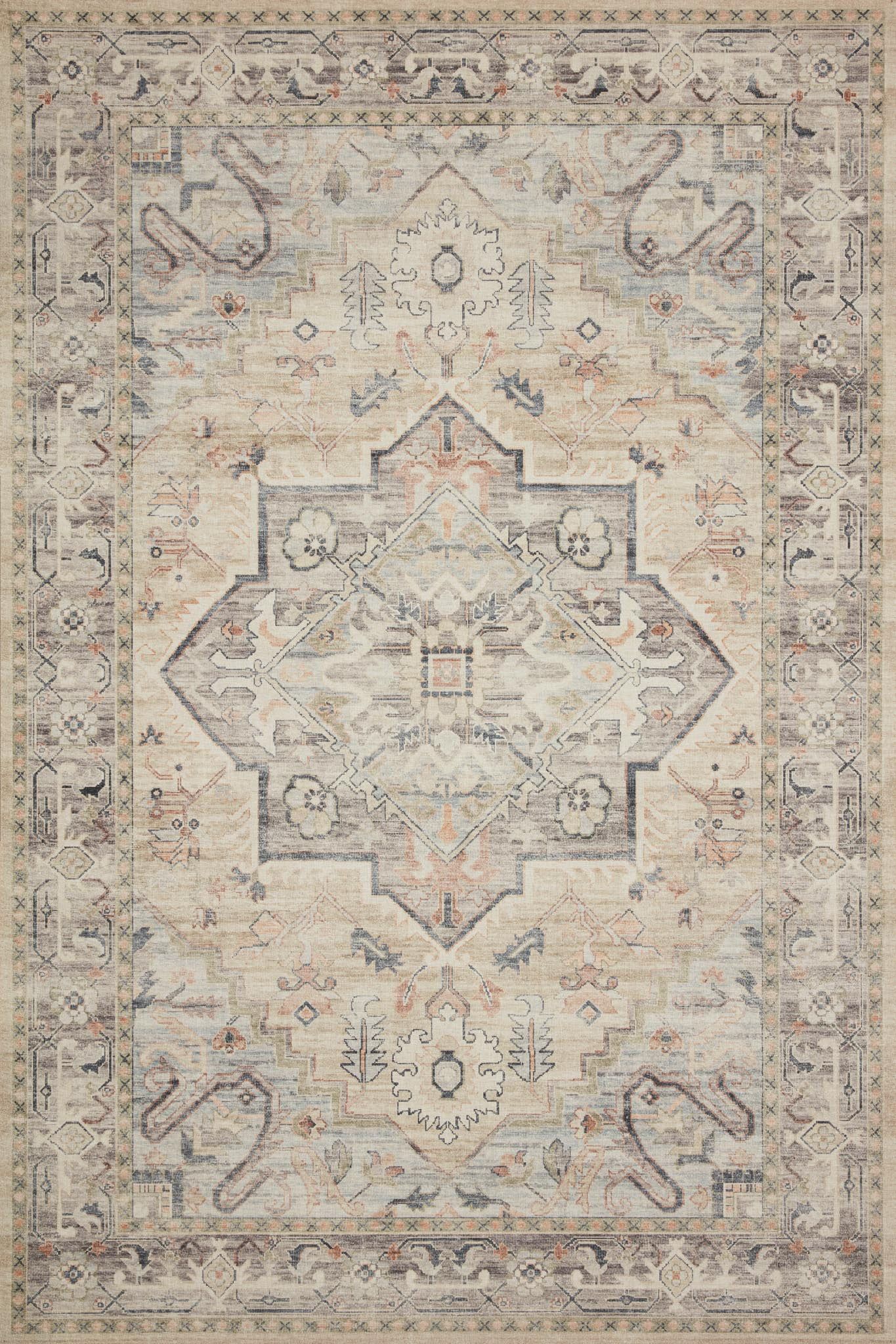 Loloi II Hathaway Printed Oriental Multi / Ivory Area Rug - Walmart.com | Walmart (US)