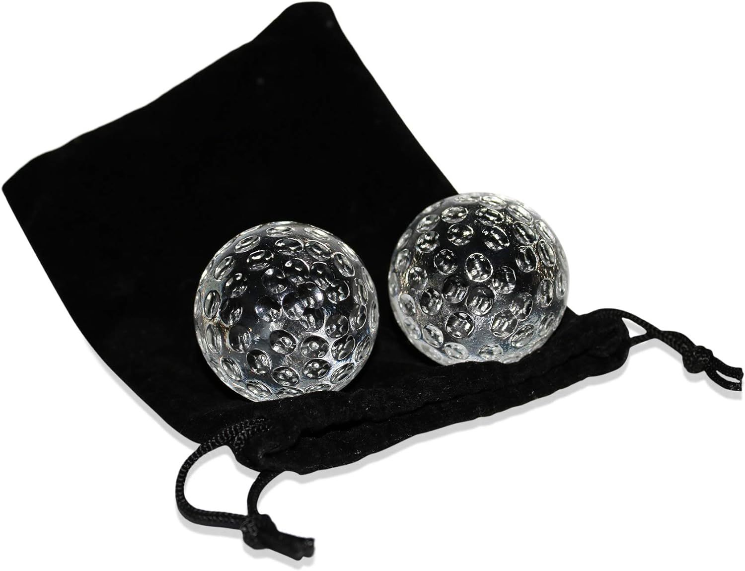 Golf Ball Whiskey Chillers and Pouch for Freezer - Set of 2 - Crystal Glass Whiskey Stones for Ch... | Amazon (US)