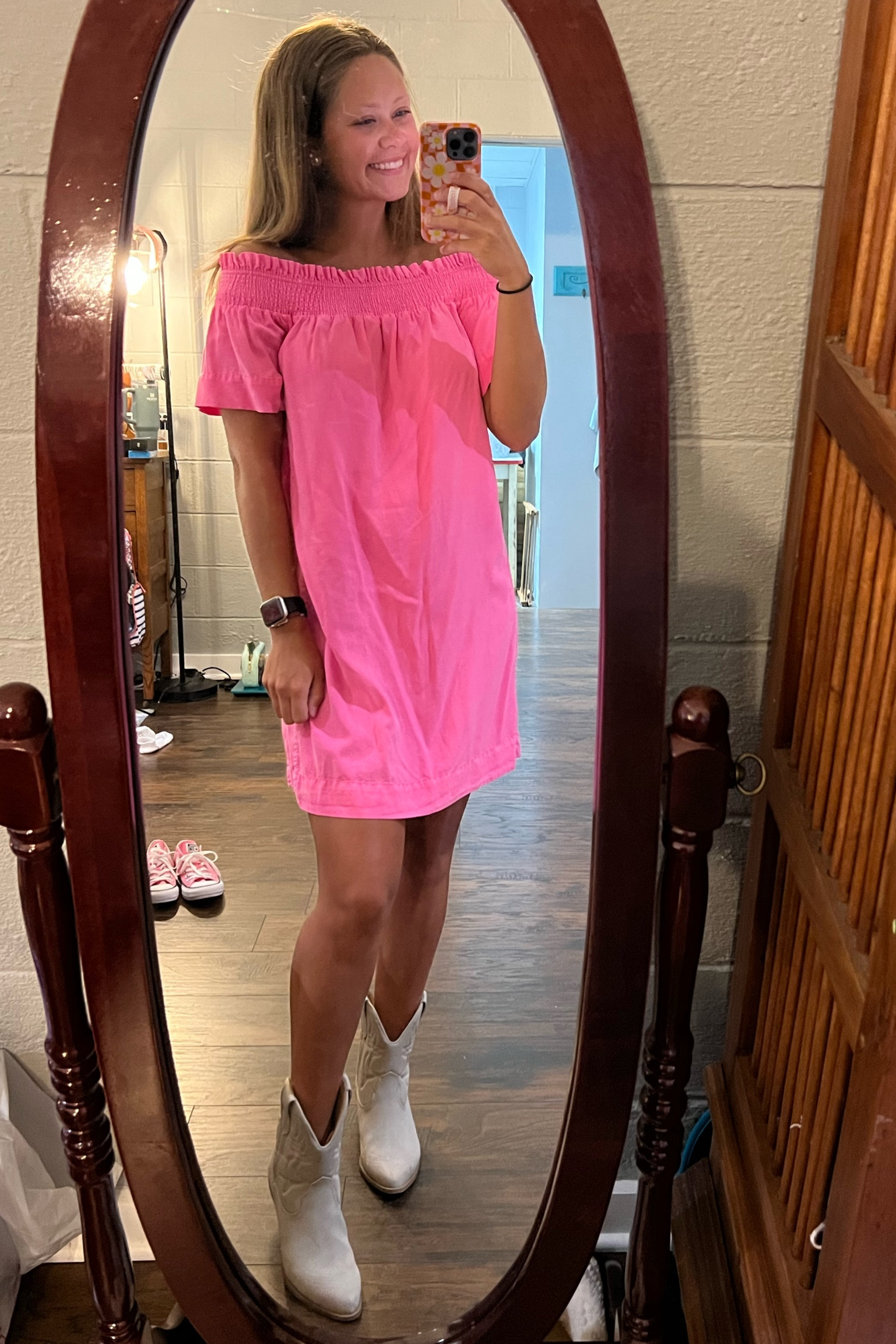 Barbie, barbie outfit, country concert, concert outfit, country concert outfit, pink outfit, pink dress, cowboy boots, vineyard vines, church outfit, summer dress 🩷

#LTKSeasonal #LTKstyletip #LTKshoecrush