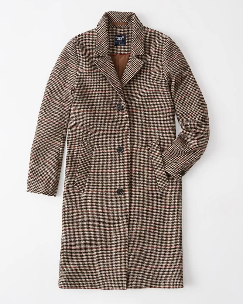 Wool-Blend Dad Coat | Abercrombie & Fitch US & UK