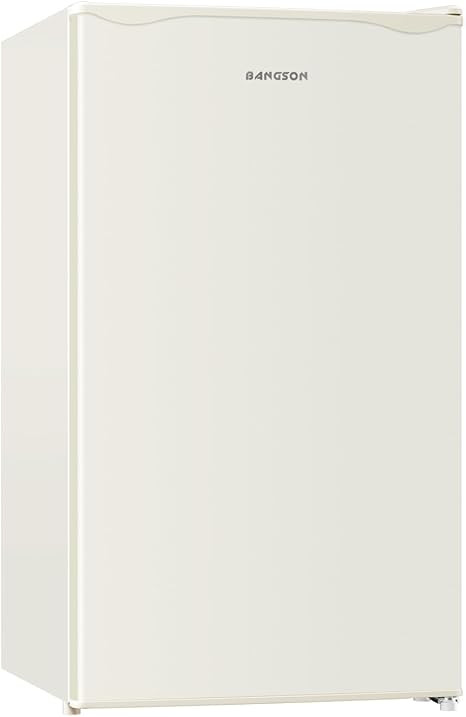 Mini Fridge with Freezer 3.2 Cu.Ft for Bedroom Cream White | Single Door, Small Refrigerator, Ene... | Amazon (US)