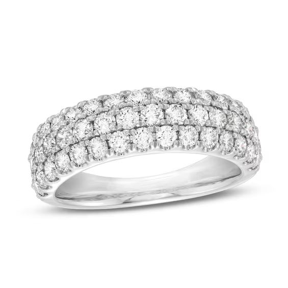 THE LEO Ideal Cut Diamond Anniversary Ring 1-1/2 ct tw 14K White Gold | Kay Jewelers