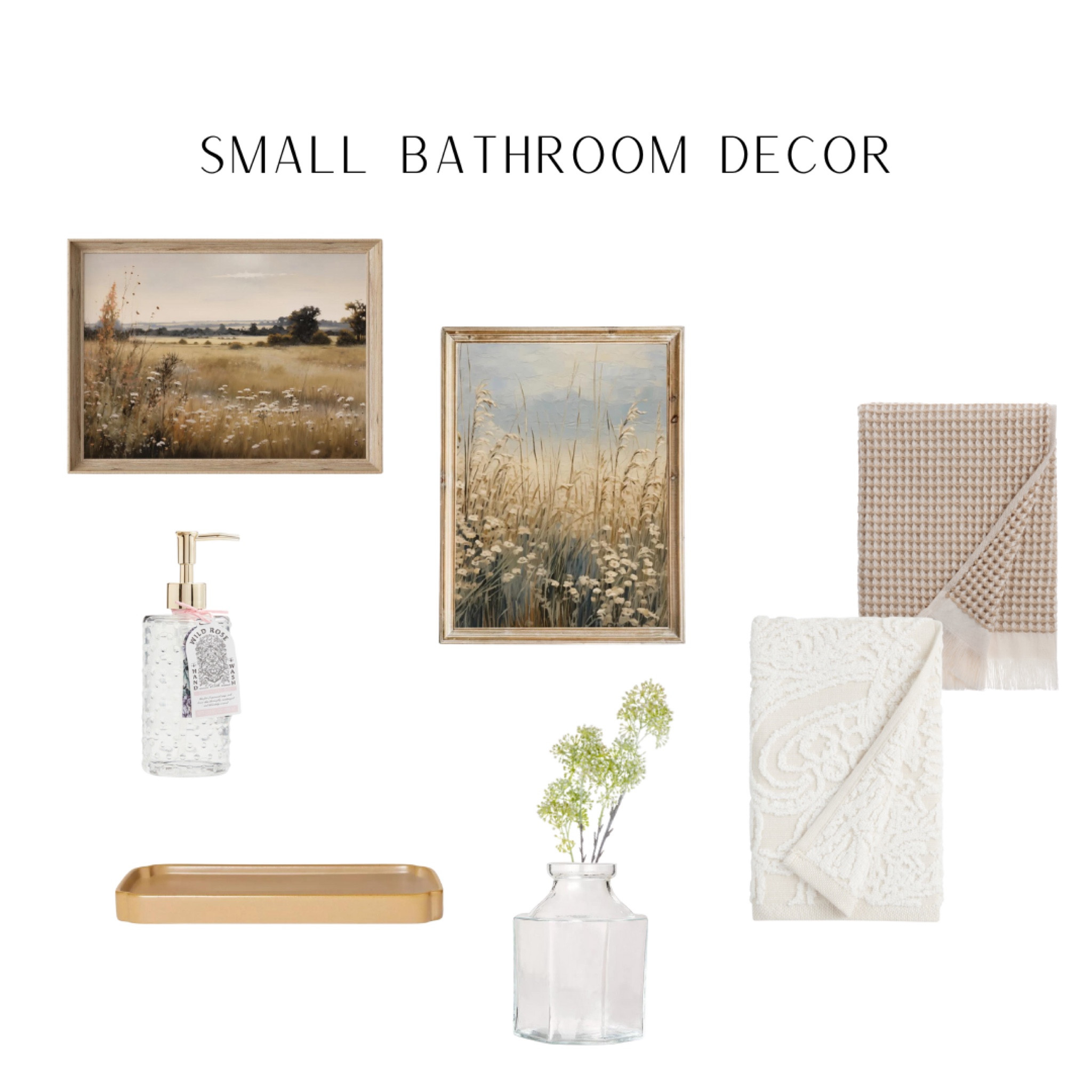 Small bathroom decor items 

Hand towels 
Vanity decor 

#LTKHome #LTKFindsUnder50 #LTKFindsUnder100