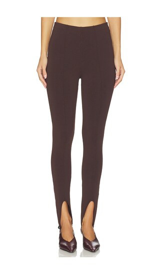 SEROYA Kelsey Stirrup Legging in Brown. - size M | Revolve Clothing (Global)