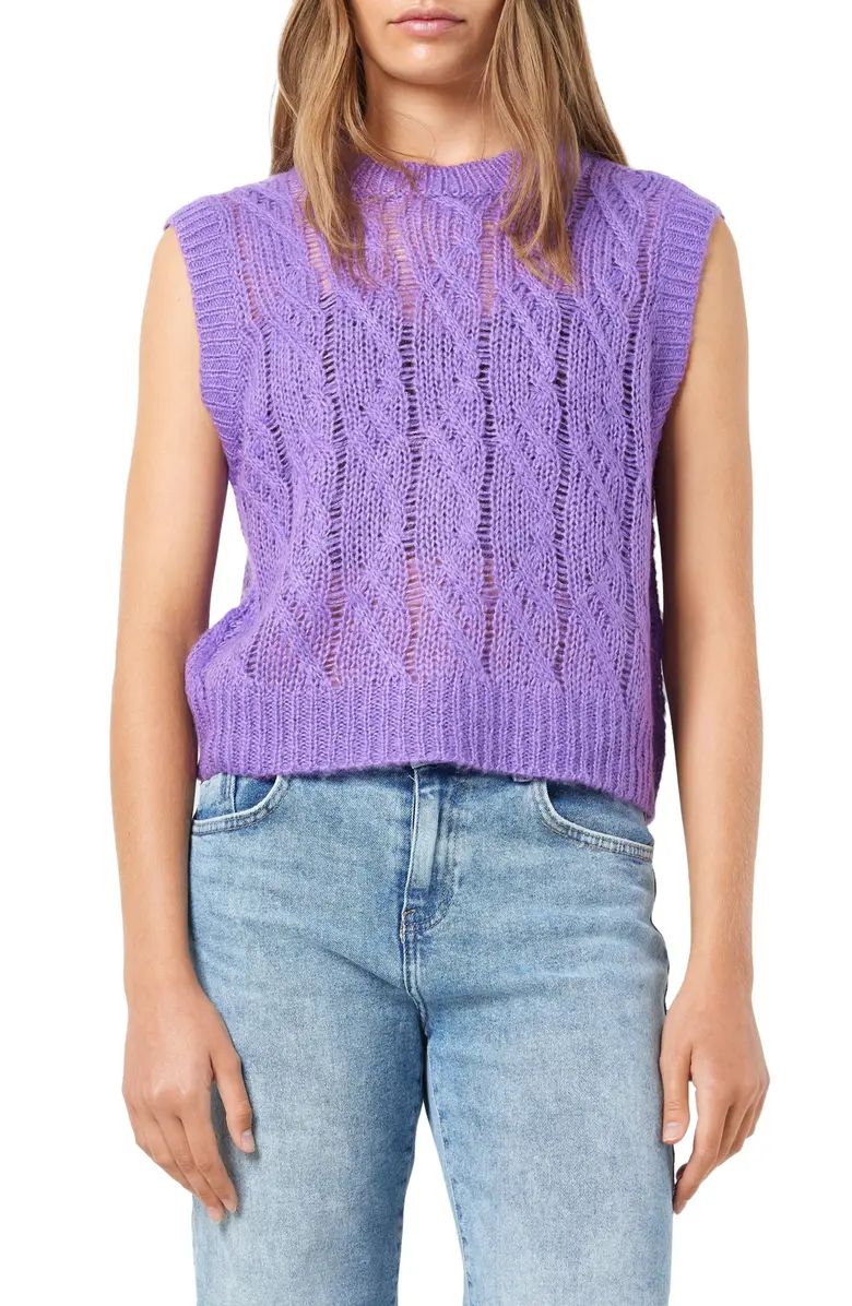 Noisy may Brooke Cable Knit Sleeveless Sweater | Nordstrom | Nordstrom