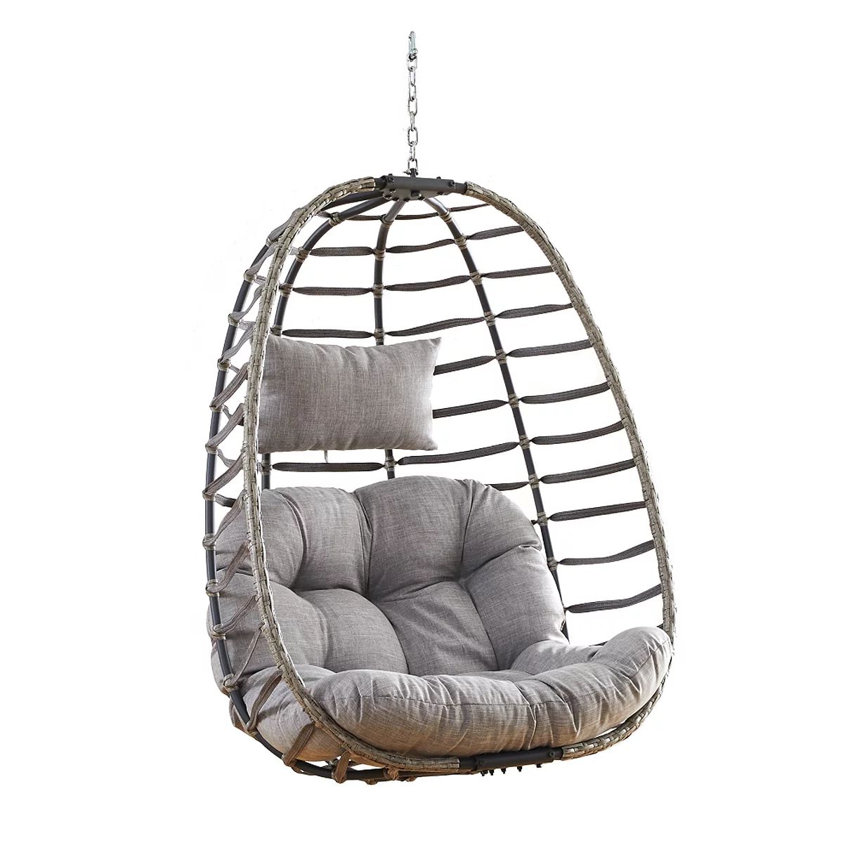 HUMMUH Foldable Hanging Egg Chair Without Stand, PE Wicker Rattan for Bedroom , Patio, and Outdoo... | Walmart (US)