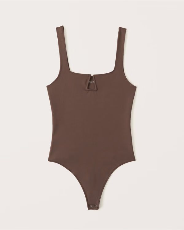 Women's Ponte Notch-Neck Bodysuit | Women's Tops | Abercrombie.com | Abercrombie & Fitch (US)