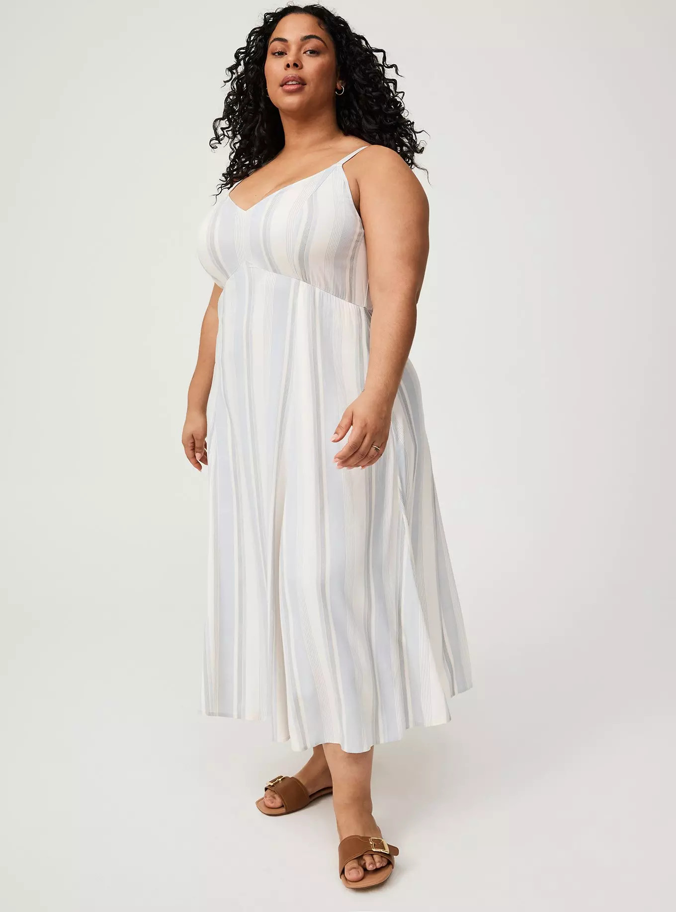 Tea Length Stretch Challis Trapeze Dress | Torrid (US & Canada)