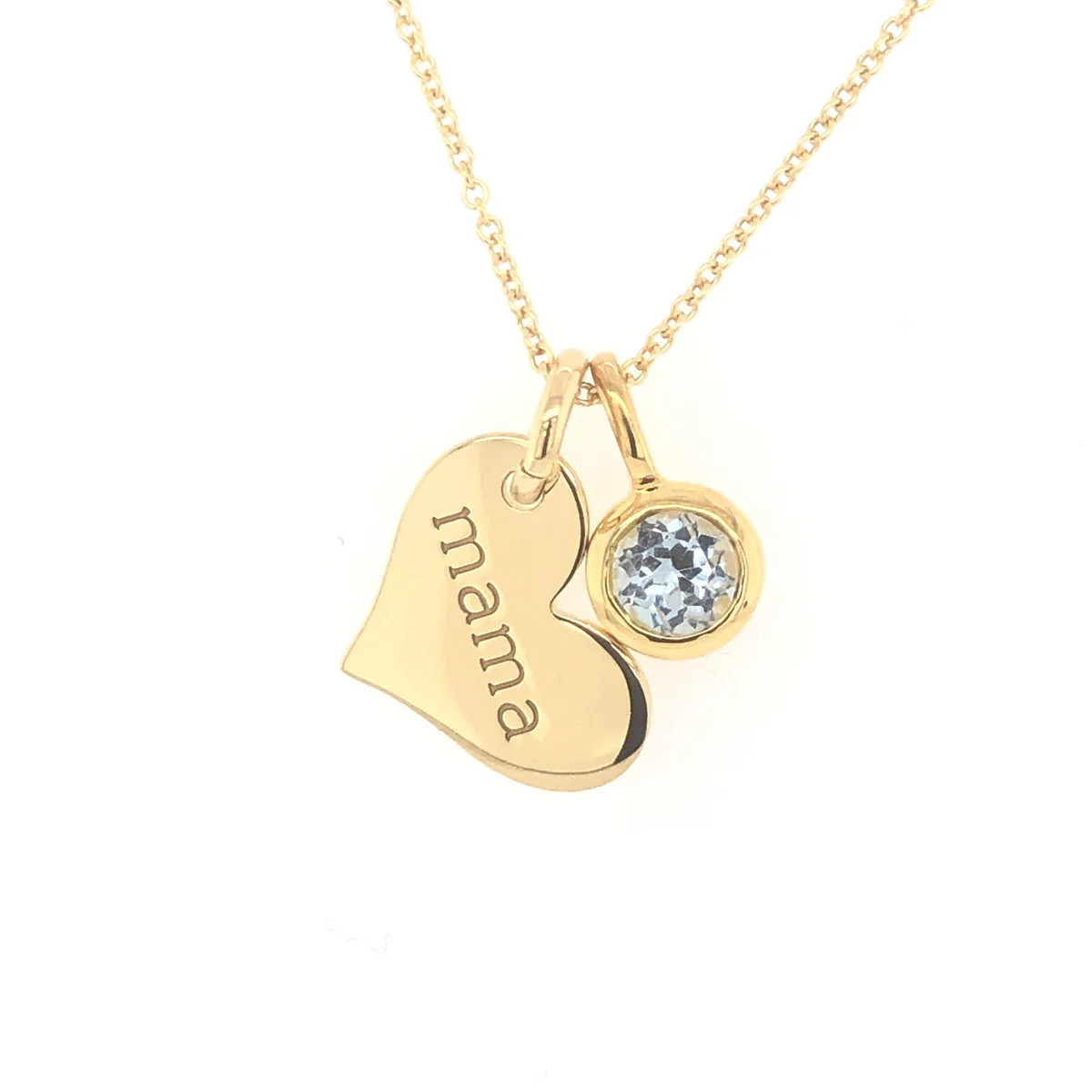 Gold Heart Mama Necklace | Tiny Tags