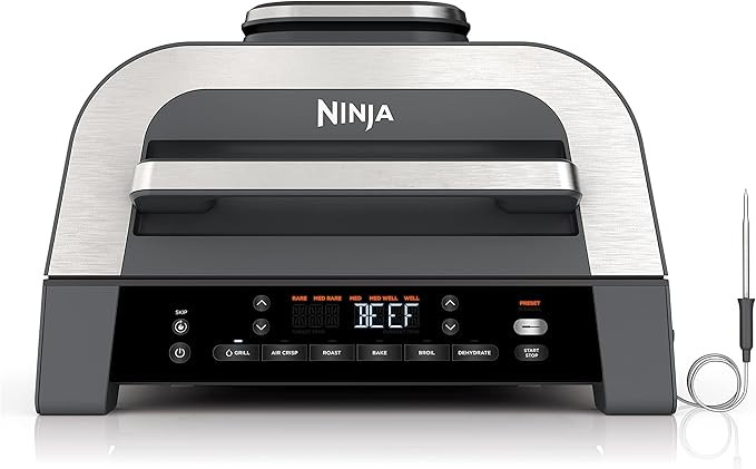 Ninja DG551 Foodi Smart XL 6-in-1 Indoor Grill with Air Fry, Roast, Bake, Broil, & Dehydrate, Foo... | Amazon (US)