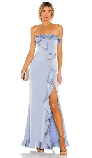 Luna Gown in Baby Blue | Revolve Clothing (Global)