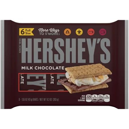 Hershey's Milk Chocolate Bars, 9.3 Oz., 6 Count | Walmart (US)